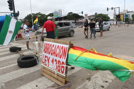 Uno de los últimos bloqueos de ruta en Santa Cruz. 