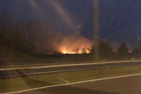 Campana: impresionante incendio en el Parque Nacional Ciervo de los Pantanos