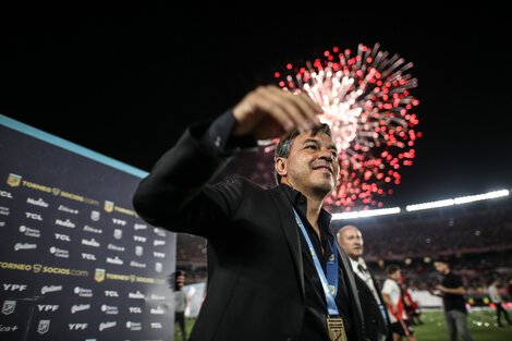 Marcelo Gallardo festejó en el Momumental otro título con River y ahora debe definir si sigue o no como técnico del club.