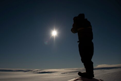 Eclipse total de sol: la impactante imagen que muestra cómo se vivió en la Antártida (Fuente: Télam)