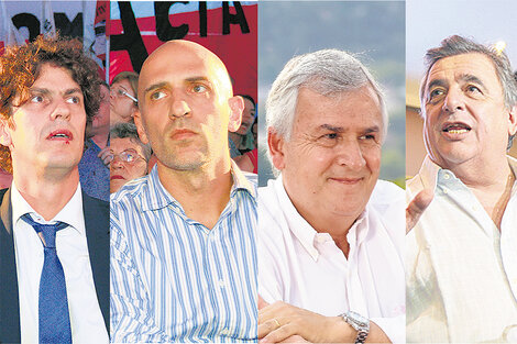 Martín Lousteau, Emiliano Yacobitti, Gerardo Morales y Mario Negri.