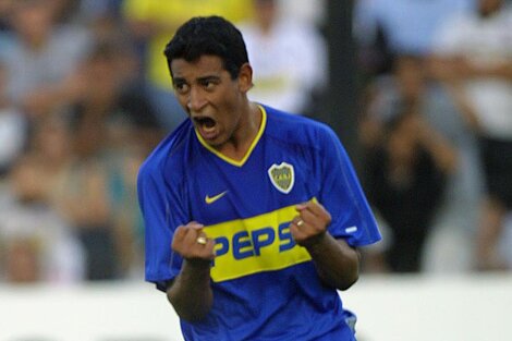 Moreno, durante su paso por Boca en 2003