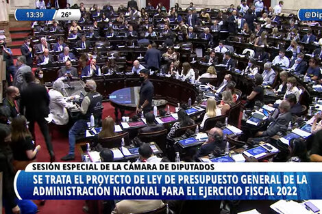 Diputados trata el presupuesto 2022