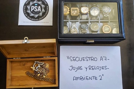 Parte de lo secuestrado ayer en el allamiento que hizo la PSA.