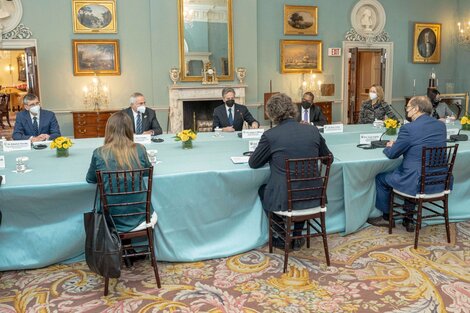 Antony Blinken, secretario de Estado de EE.UU., recibió a la delegación argentina. (Fuente: AFP)