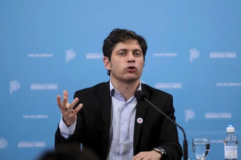 Axel Kicillof brindó una conferencia virtual desde Chapadmalal, donde se encuentra aislado hace cuatro, tras dar positivo de Covid-19.