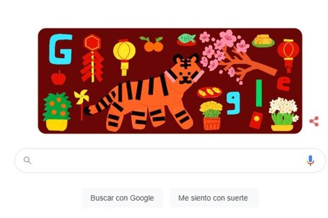 Año Nuevo Chino: el doodle de Google, convertido en un Tigre de Agua 