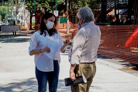 La intendenta Soledad Martínez supervisó obras de asfaltado en Olivos