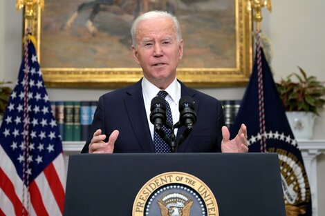 Joe Biden en conferencia de prensa en la Casa Blanca.