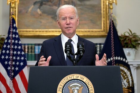 Joe Biden en conferencia de prensa en la Casa Blanca. (Fuente: AFP)