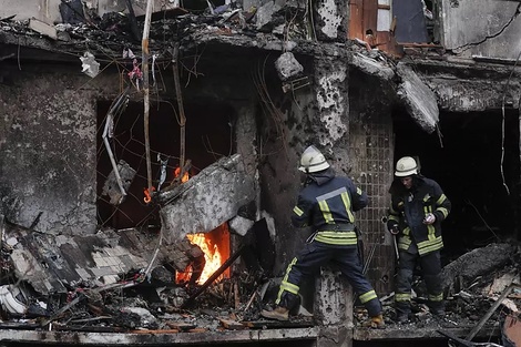 La guerra llegó a las calles de Kiev. (Fuente: EFE)