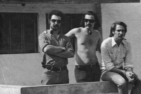 Alejandro Pidello, Jorge Isaías y Guillermo Colussi en Santa Fe, en 1974. 