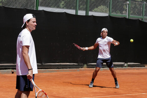 Copa Davis: Argentina entrenó con el equipo completo