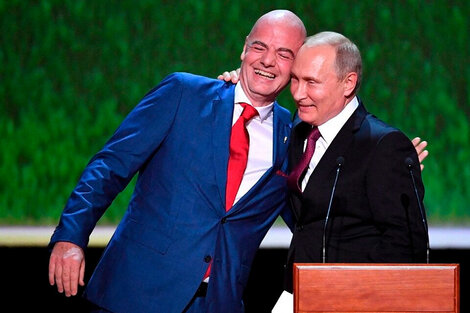 Infantino y Putin, cuando eran socios para organizar el Mundial de Rusia 2018