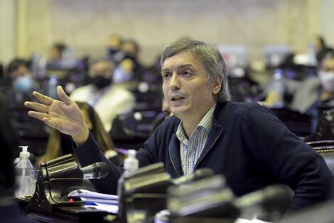 Máximo Kirchner, como los diputados de La Cámpora, votó contra el acuerdo con el FMI.