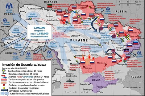 Conflicto Rusia - Ucrania: así avanzan las tropas rusas