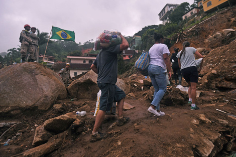 Nuevas lluvias en Petrópolis generaron otra tragedia. (Fuente: AFP)