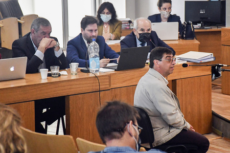 Juan Dalmasso durante su testimonio en el juicio oral.