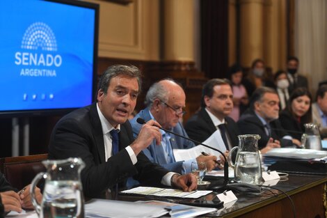 El ministro de Justicia Martín Soria en el Senado de la Nación.