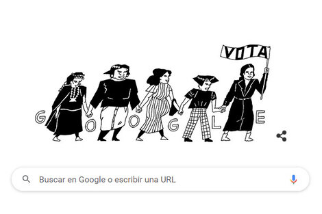 Google homenajea con un doodle a Elena Caffarena, una histórica feminista chilena