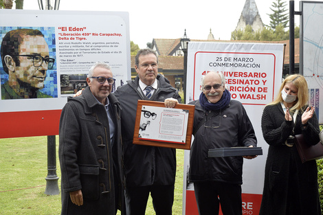 Julio Zamora y Tristán Bauer homenajearon a Rodolfo Walsh, a 45 años de su asesinato y desaparición