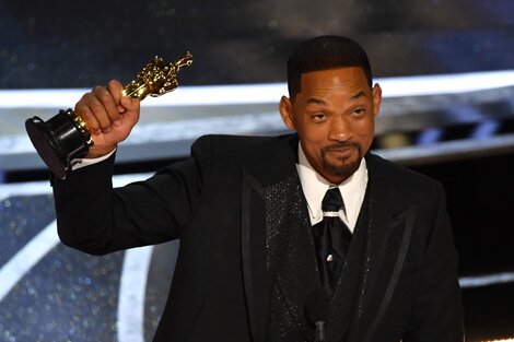 Will Smith durante el discurso de agradecimiento.