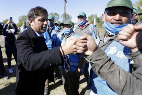 Axel Kicillof habló en una recorrida por Quilmes. (Fuente: NA)