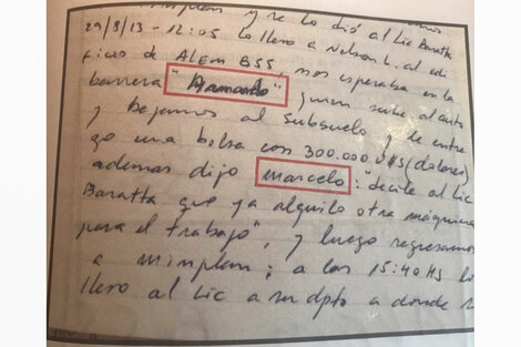 Texto en el cual a Loson lo mencionan como Marcelo, pero luego corrigieron a Armando.