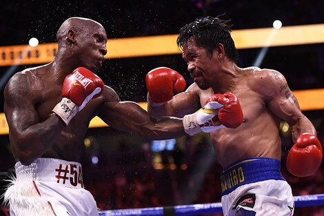 #El cubano Yordenys Ugás derrotó a Manny Pacquiao y es campeón mundial de los welters. Huyó de la isla en 2010". (Fuente: AFP)