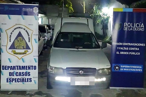 La pesquisa determinó que 300 carteles entraron en CABA en una Fiat Fiorino.