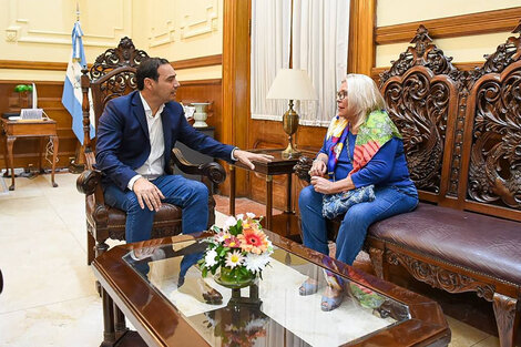 El gobernador radical de Corrientes, Gustavo Valdes, recibió a Elisa Carrió.