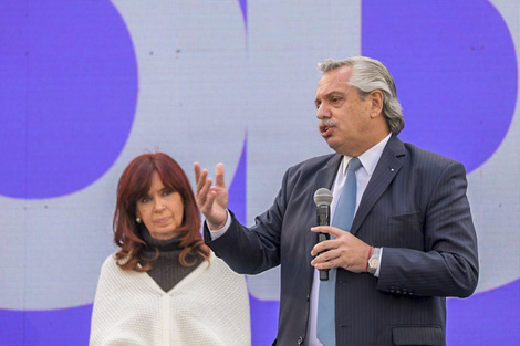 El presidente Alberto Fernández, y la vicepresidenta Cristina Fernández de Kirchner.