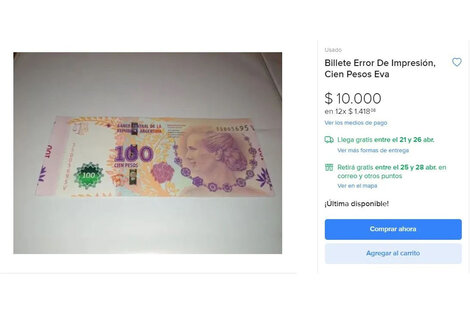 Por billetes de 100 con un error codiciados por coleccionistas llegan a pedir hasta 10 mil pesos.