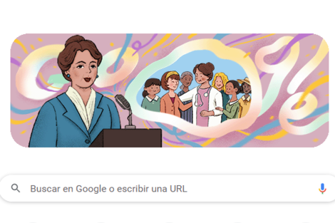 Elvira Rawson, la protagonista del doodle de Google