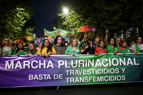 Marcha contra los travesticidios en el Encuentro en Trelew, 2018 (Fuente: Jose Nico)