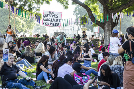 Una imagen del último 8M donde se denunció a la justicia patriarcal