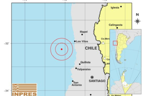 Chile: se registró un sismo de 5.3 grados cerca de Valparaíso