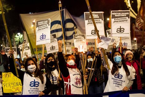 Lxs enfermerxs volverán a movilizarse desde el Congreso hasta la Legislatura porteña (Fuente: Gentileza ALE)