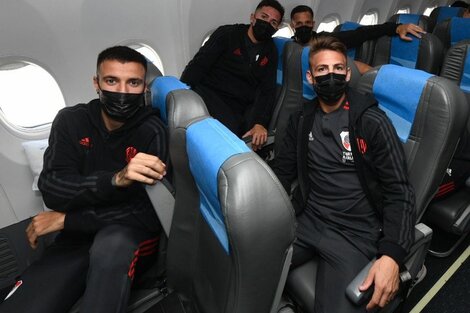 Los jugadores durante el viaje a Brasil