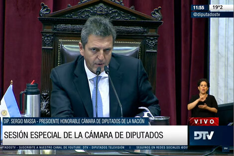 Sesión especial en la Cámara de Diputados 