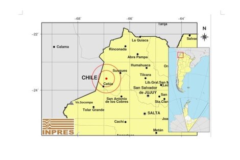 Jujuy: fuerte sismo de 6.5 grados a 160 kilómetros de San Salvador