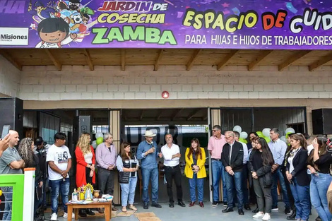 El espacio de cuidado fue bautizado Zamba. Tiene capacidad para 60 niños.