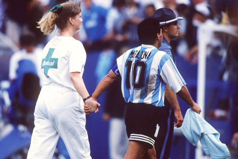 Diego Maradona jugó por última vez en un Mundial el 25 de junio de 1994. (Fuente: AFP)