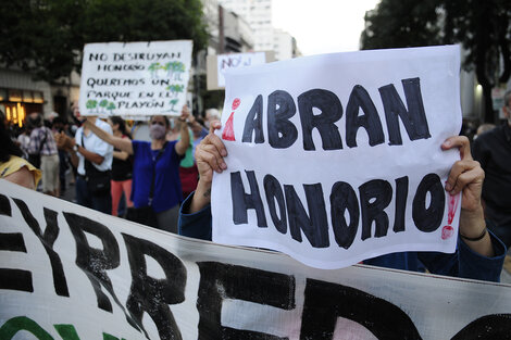 Caballito: nueva protesta contra el "parque lineal" 