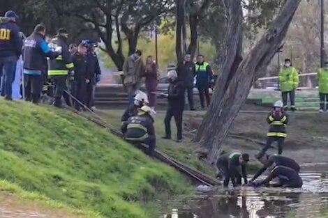 Hallaron el cuerpo de un hombre en el lago del Parque Saavedra de La Plata. Foto: captura de pantalla.