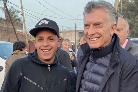 Mauricio Macri, la semana pasada, en una recorrida por Lanús.