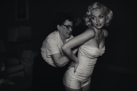 Ana de Armas se transforma en Marilyn Monroe en la película "Blonde". 