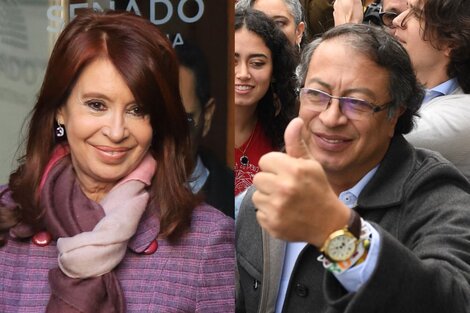 Cristina Fernández de Kirchner felicitó a Gustavo Petro por su victoria en Colombia y llamó a "suturar las heridas" | Página12