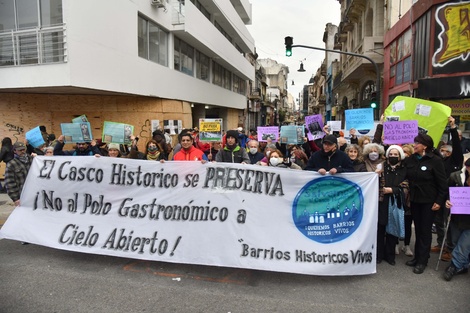 Casco Histórico: protesta contra el "Plan de Renovación" del GCBA