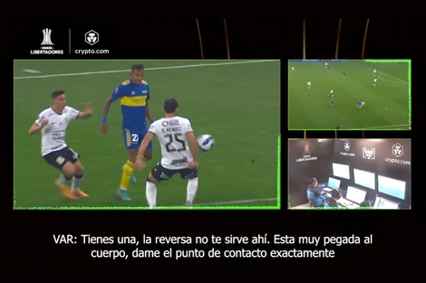 La explicación del VAR para no cobrar el penal para Boca contra Corinthians